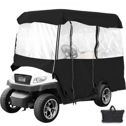 VEVOR Golf Cart Enclosure 86'', 4-Person Golf Cart Cover, 4-Sided Fairway Deluxe, 300D Waterproof Driving Enclosure with Transparent Windows, Fit for EZGO, Club Car, Yamaha Cart